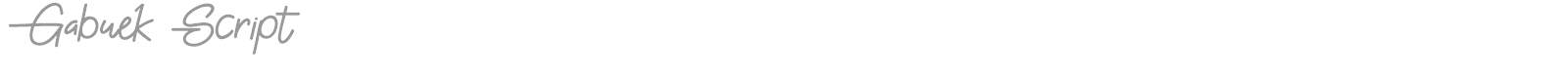 Gabuek Script font preview
